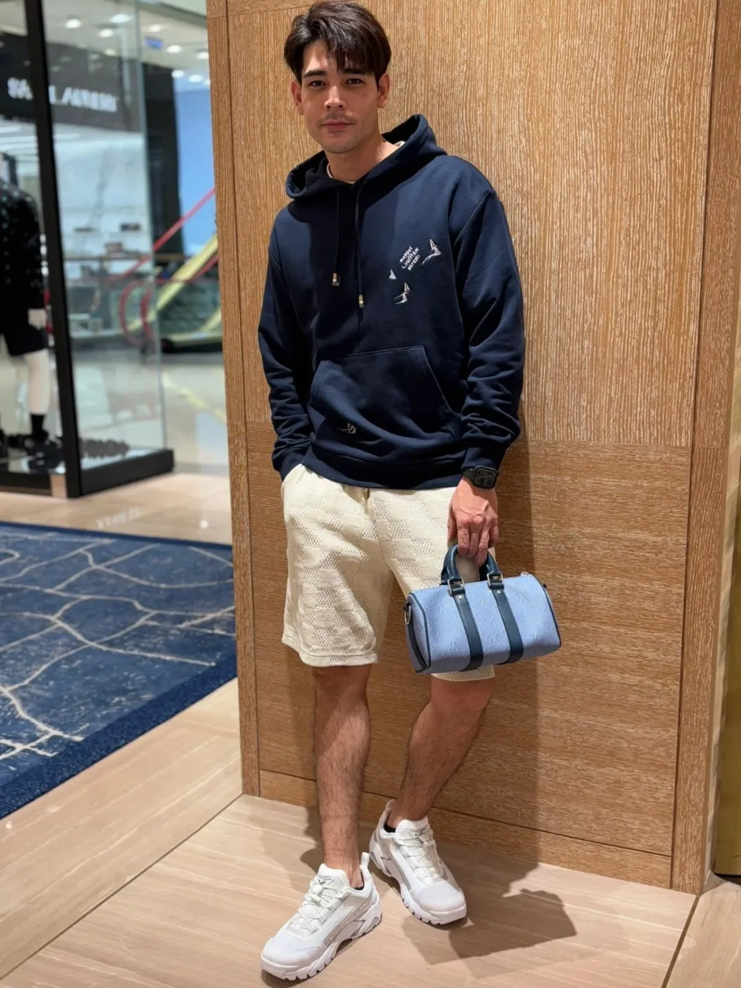 Louis Vuitton/Louis Vuitton sailing embroidered hooded sweatshirt